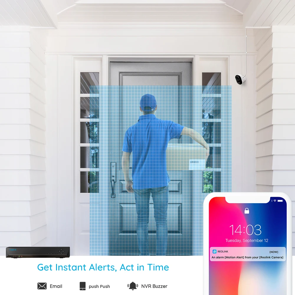 Reolink IP 보안 카메라용 8CH DVR, 16CH NVR P2P H.265 24/7 비디오 녹음기 감시 시스템 키트, 5MP, 8MP, 12MP