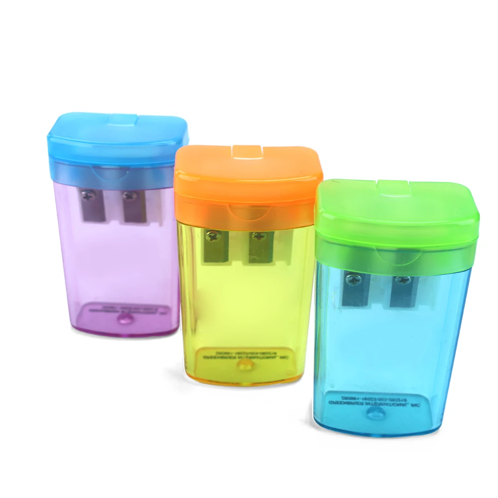 학생용 플립 더블 홀 연필 샤프너, 편리하고 내구성 있는 고급 블리스 터 포장, 614A-2plus, 세트당 2 개