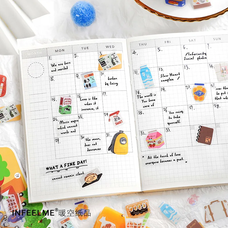 녹색 식물 귀여운 미니 문구 스티커 플레이크 스크랩북 스티커, 플래너 앨범 다이어리용, 100 개