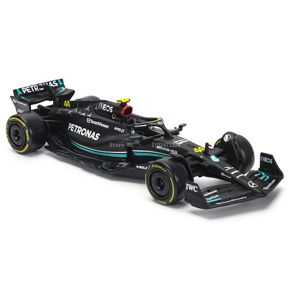 Bburago 1:43 메르세데스 AMG 페트로나스 F1 팀 W14 2023 #44 해밀턴 #63, 로드 러셀 합금 자동차 다이캐스트 모델 장난감 소장품