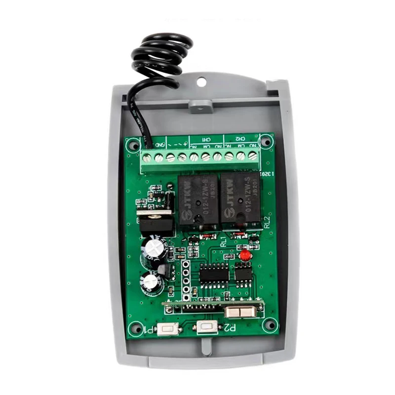 차고 도어용 금속 무선 키패드 게이트 오프너 키패드, 롤링 코드, 433mhz 키패드, 12V, 24V, 2 채널 수신기