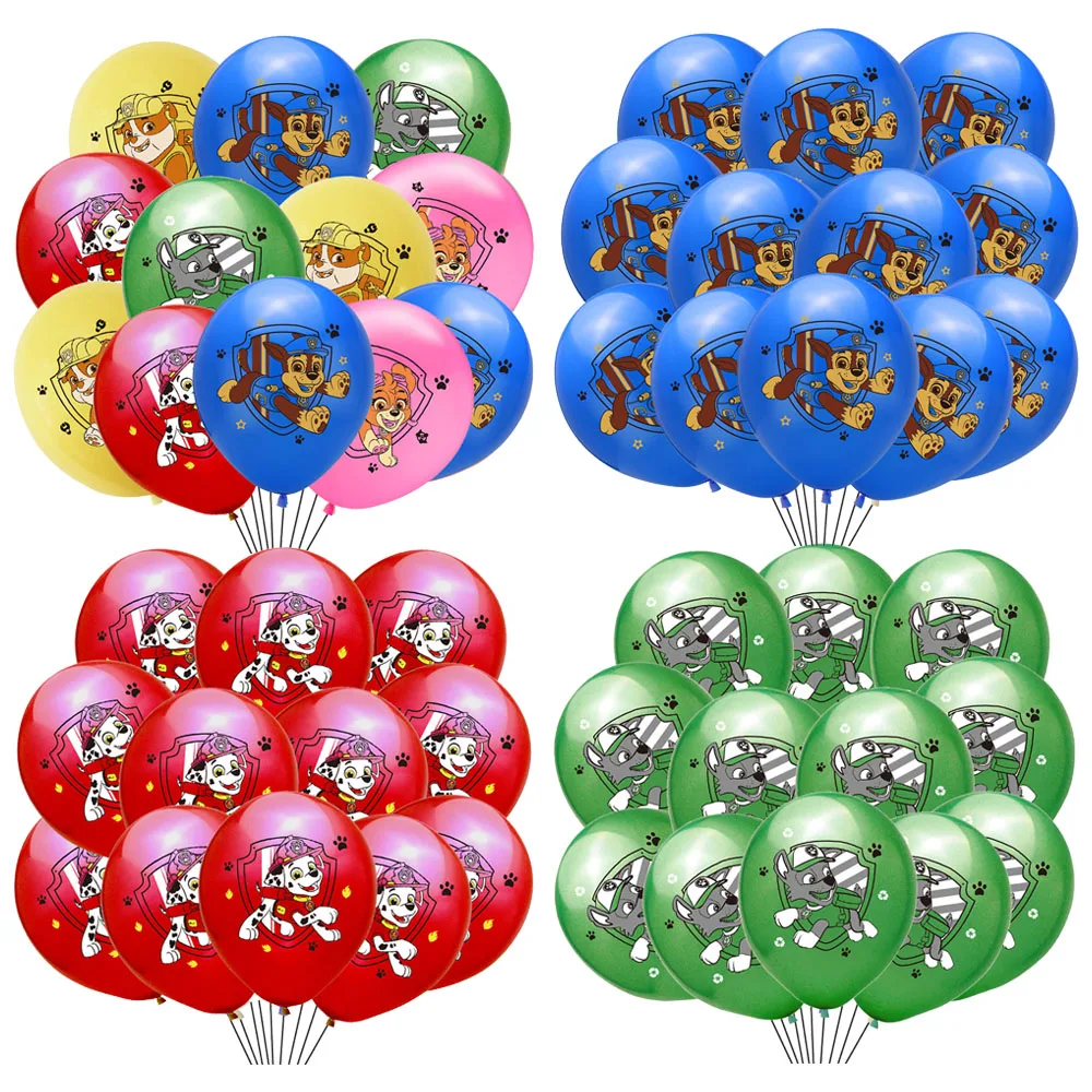 PAW 순찰 만화 파티 용품 라텍스 풍선 세트, 애니메이션 피규어, 어린이 생일 장식 파티, 가족 축제, DIY 선물 title=PAW 순찰 만화 파티 용품 라텍스 풍선 세트, 애니메이션 피규어, 어린이 생일 장식 파티, 가족 축제, DIY 선물