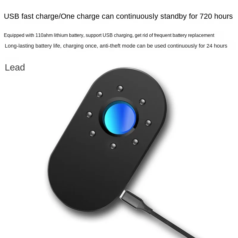 다기능 무선 카메라 렌즈 신호 탐지기 신호 감지 카메라, 전체 범위 안티 솔직한 RF 장치 파인더