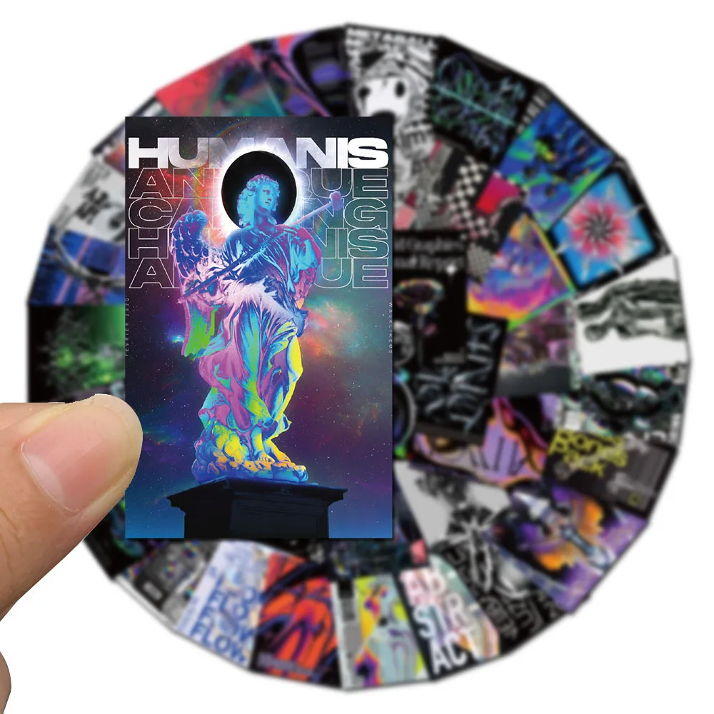 10/20/40PCS Psychedelic Acid 그래픽 아트 낙서 스티커 미적 스케이트 보드 전화 노트북 기타 자동차 차가운 어린이 스티커 장난감