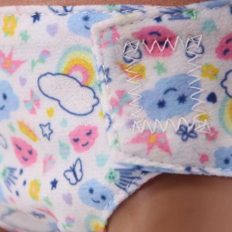 기저귀 및 턱받이 인형 의류 액세서리, 신생아 아기 및 18 인치 미국 인형 세대 소녀 명절 선물, 43cm, 로트당 2 개