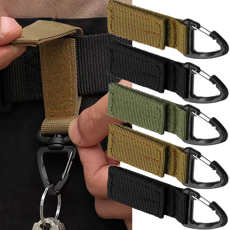 철제 와이어 개폐식 배지 릴, 다목적 전술 배낭 후크, 야외 낚시 등반 액세서리, 고품질, 60cm