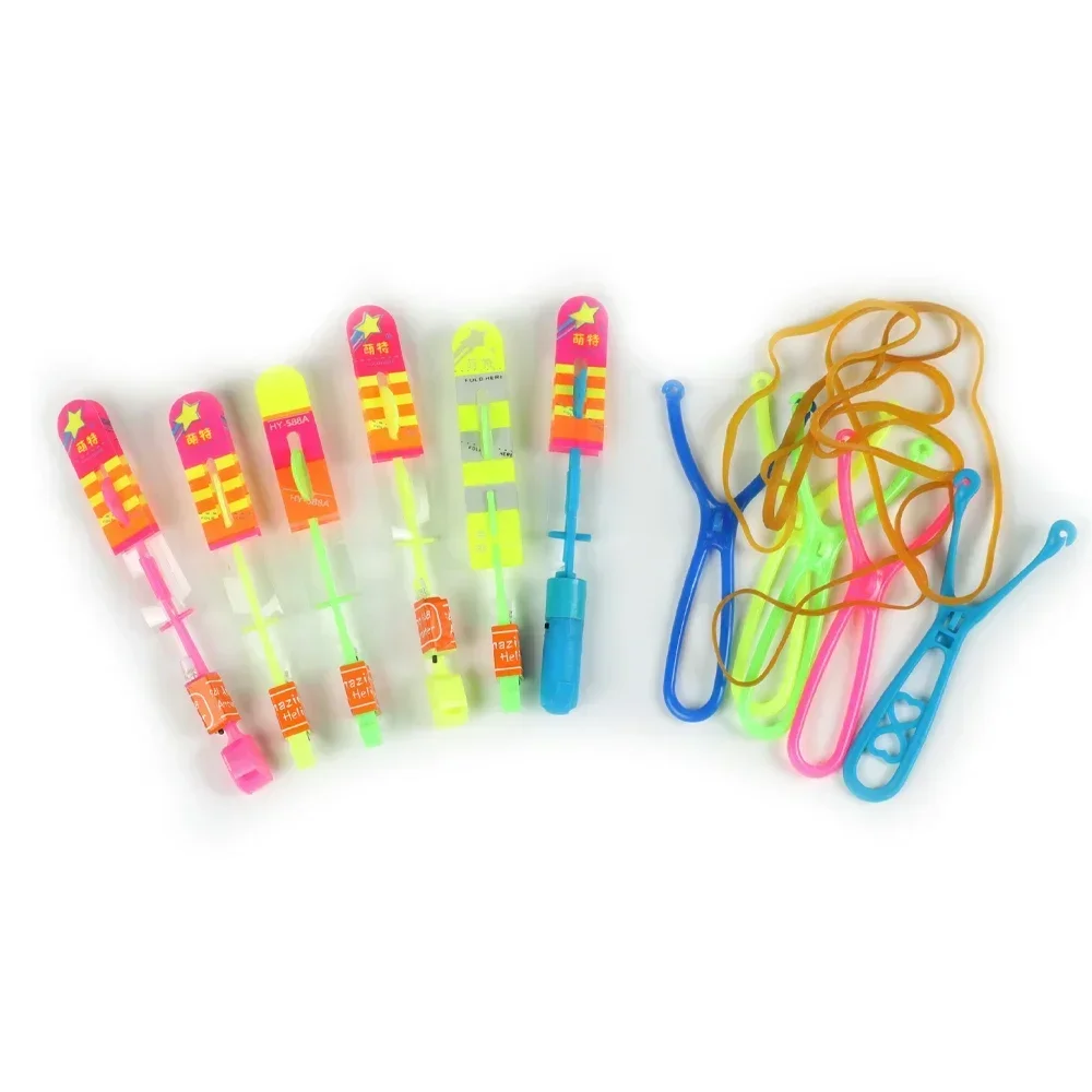 깜박이는 빛 새총 화살 장난감, LED 블루, 깜박이는 고무 밴드 투석기, 어린이 미니 라이트 업 투석기, 항공기 장난감 선물, 1-10 개