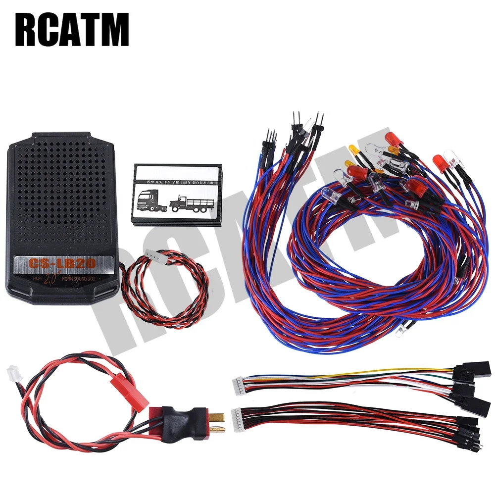 1/14 타미야 RC 트럭용 사운드 및 라이트 시스템 그룹 슈트, SCAINA MAN 1/10 크롤러 자동차, Traxxas TRX4 SCX10 업그레이드 부품, 2 in 1 title=1/14 타미야 RC 트럭용 사운드 및 라이트 시스템 그룹 슈트, SCAINA MAN 1/10 크롤러 자동차, Traxxas TRX4 SCX10 업그레이드 부품, 2 in 1 