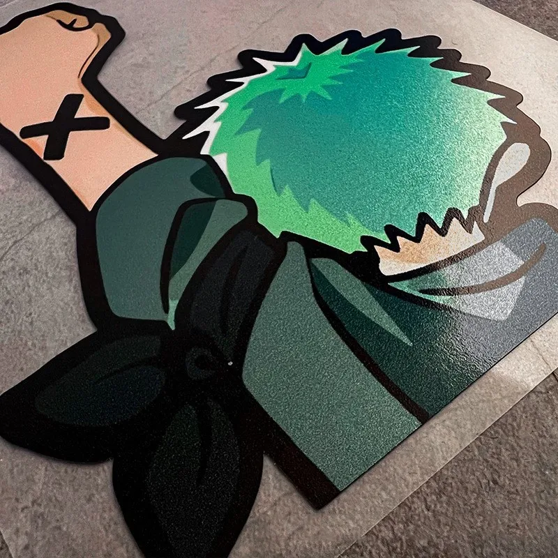 애니메이션 원피스 루피 자동차 스티커, 바디 스크래치 커버, 장식 자동차 스티커, 범퍼 스티커, 꽃 당기기, 1 개