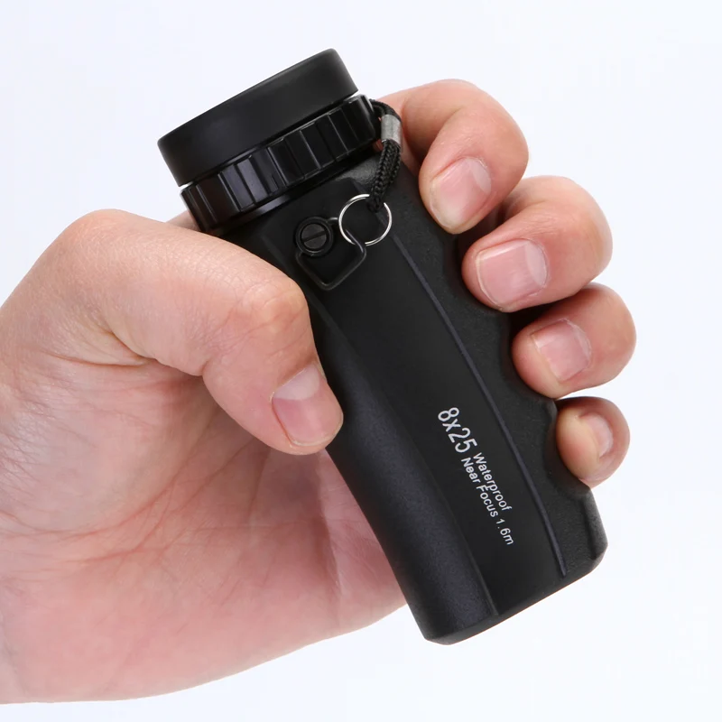 캠핑용 HD 단안 망원경, 8x25 접안 렌즈 초점, 광학 Bak4 프리즘, 쌍안경 관광, 높은 선명도, 인기 판매