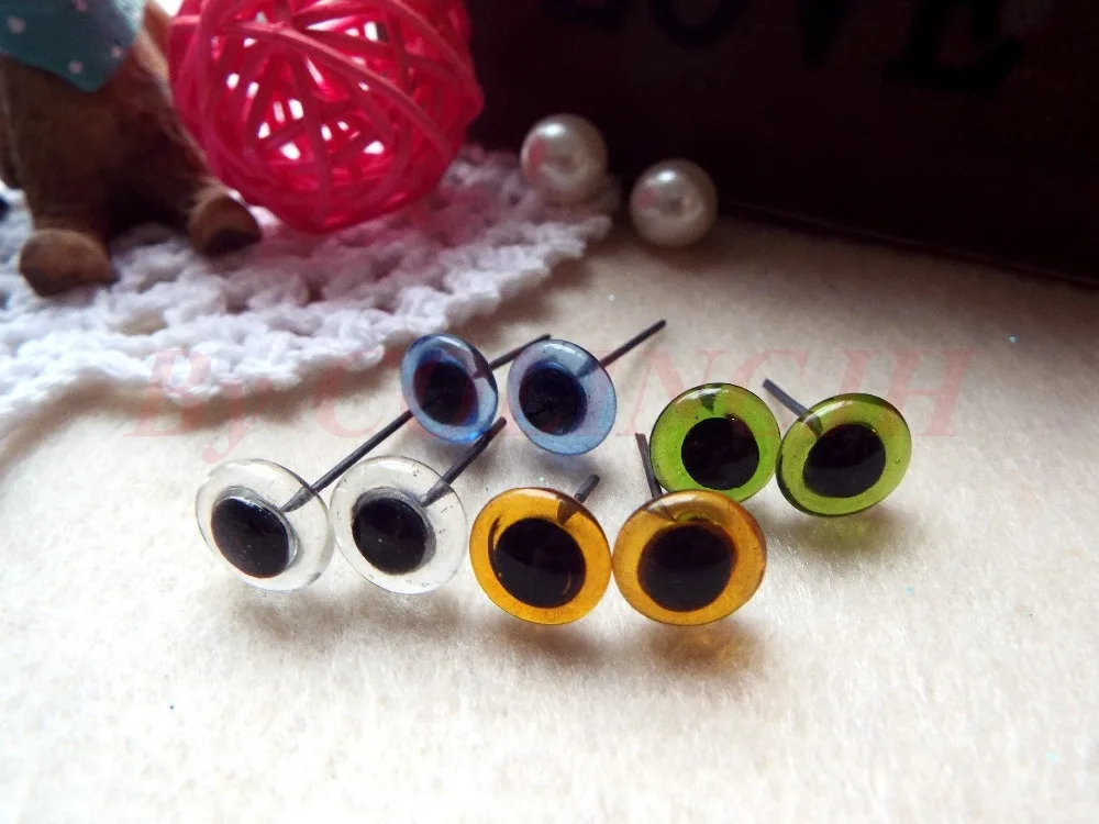 핫 세일! 믹스 컬러 유리 눈, 3mm-12mm, 5 가지 색상, 로트당 20 개