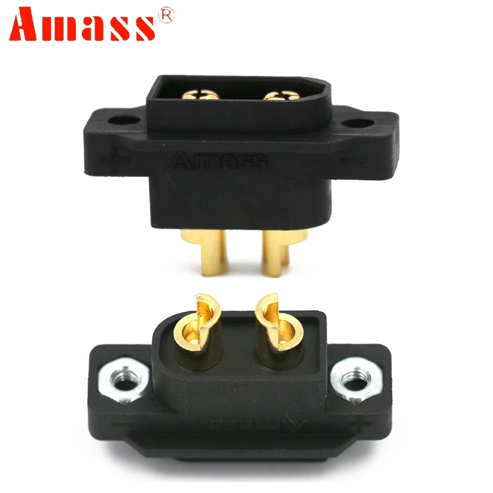 1/2/5PCS Amass XT60EW-M 블랙 마운트 XT60E 남성 플러그 커넥터 RC 드론 항공기 FPV 레이싱 드론