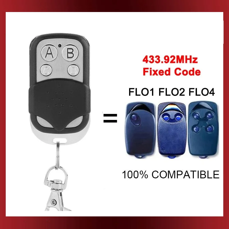 Nice FLO1 FLO2 FLO4 차고 문짝 리모컨 복제, 고정 코드, 얼굴 대 얼굴 복사, FLO1 FLO2 FLO4 게이트 리모컨, 433MHz title=Nice FLO1 FLO2 FLO4 차고 문짝 리모컨 복제, 고정 코드, 얼굴 대 얼굴 복사, FLO1 FLO2 FLO4 게이트 리모컨, 433MHz 