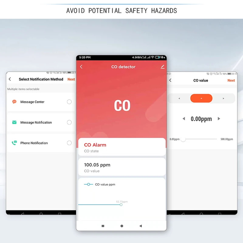 Tuya 스마트 라이프 CO 가스 누출 일산화탄소 감지기 WIFI/Zigbee APP 농도 표시 연기 감지 알람 센서 홈
