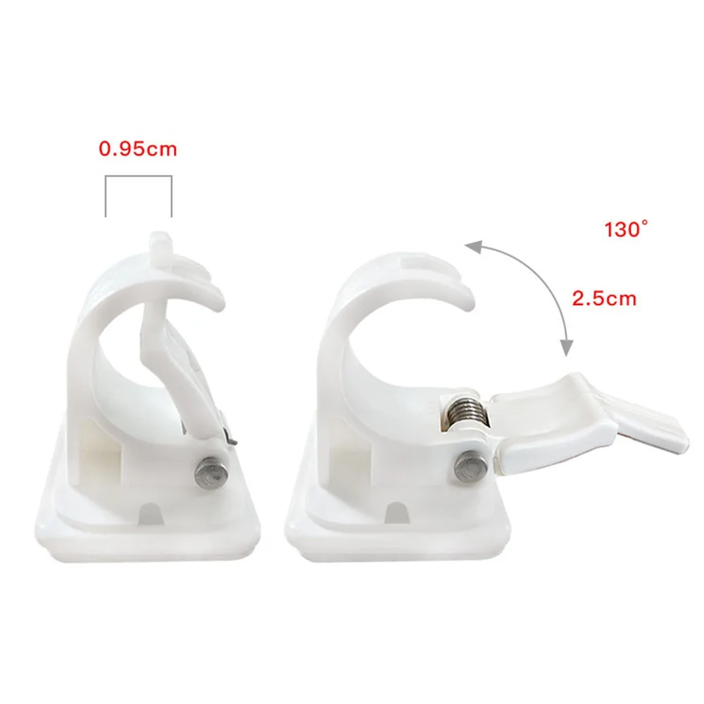 벽걸이 낚싯대 스토리지 클립 클램프 홀더 랙 정리함 나무 보드 세라믹 타일 물고기 태클 Pesca, 1 쌍