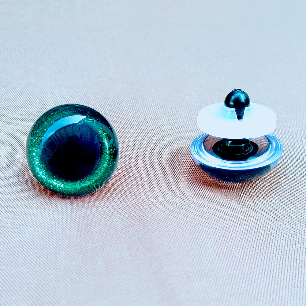 크로셰 장난감에 대 한 블루 브라운 3D 반짝이 안전 눈 20 개, Amigurumi 혼합 크기 색상 장난감 인형 마킹 10/12/14/16/18/20/22/24mm