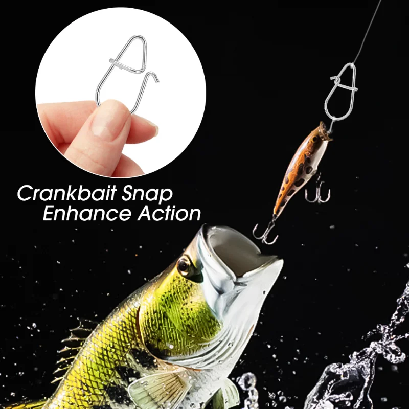 조롱박 스테인레스 스틸 낚시 걸이식 스냅 타원형 분할 링 빠른 잠금 커넥터 고품질 배럴 회전 태클, 100 피스