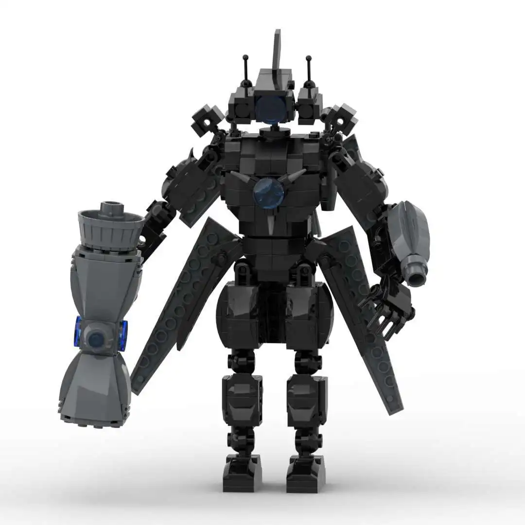 MOC 타이탄 카메라맨, 재미있는 애니메이션 비디오, Skibidi 변기, 건설 블록 장난감, 444 개