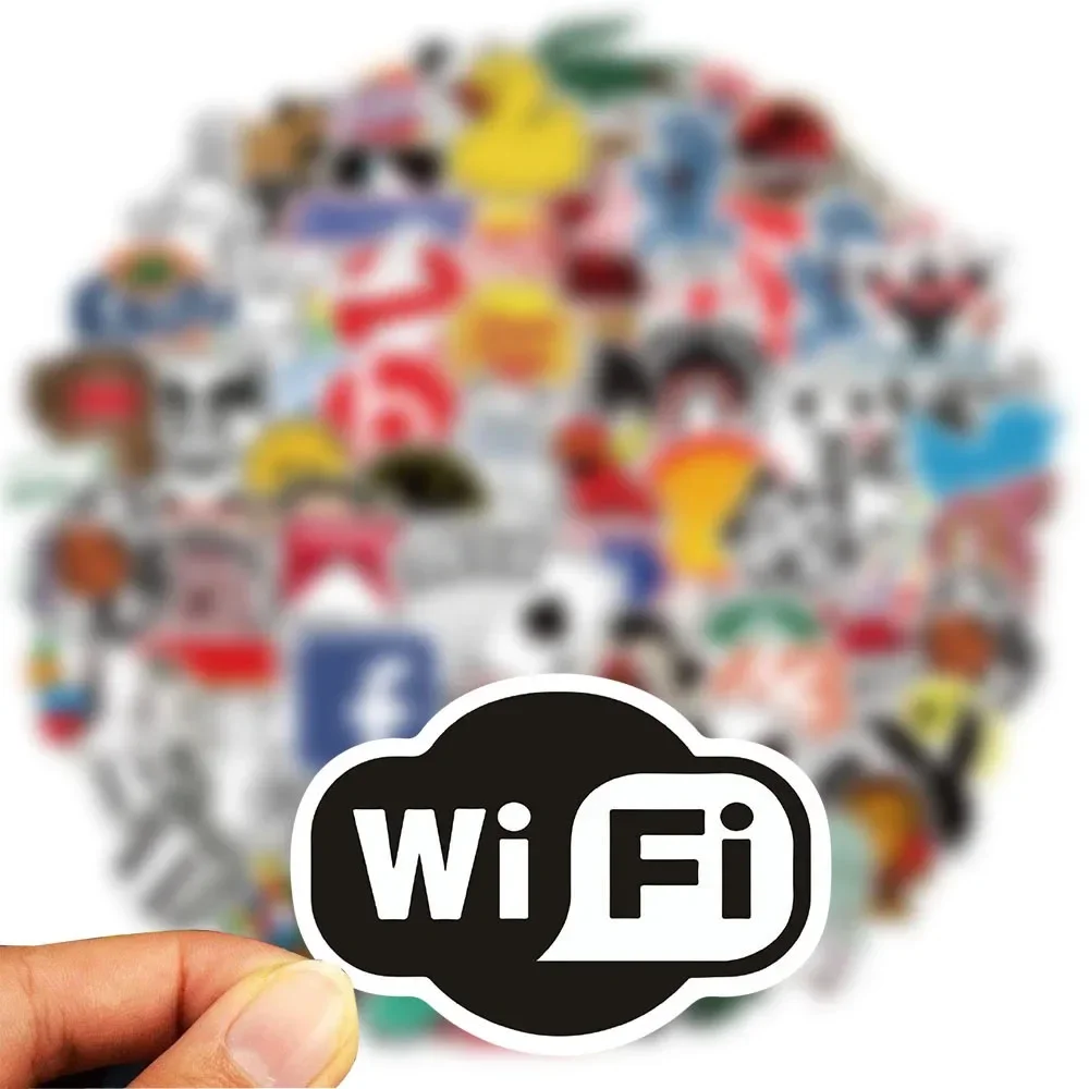 멋진 브랜드 로고 스티커, 미적 오토바이 전화 자동차 스케이트보드 노트북 스티커, 클래식 어린이 장난감 데칼, 패션, 10 개, 25 개, 50 개, 100 개