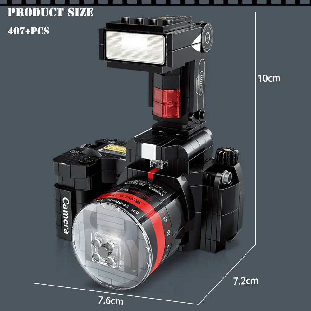 신제품 디지털 카메라 장난감 블록 FY2A SLR 카메라 브릭 모델, 크리에이티브 장난감, 어린이 크리스마스 선물, 627 피스 피규어