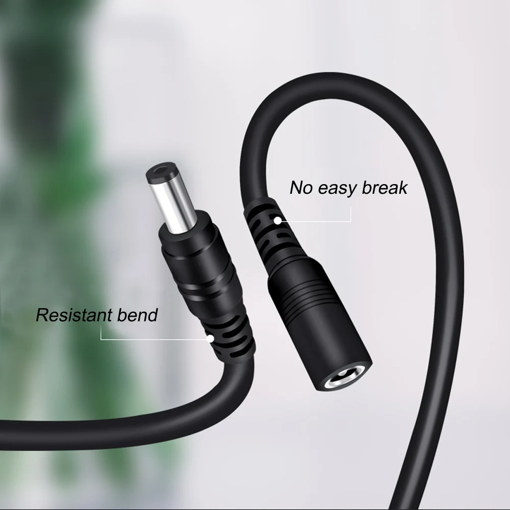 CCTV 보안 와이파이 IP 카메라용 전원 연장 케이블, 12V DC 어댑터와 호환 가능, 5 미터, 16ft, 5.5mm x 2.1 소켓 커넥터