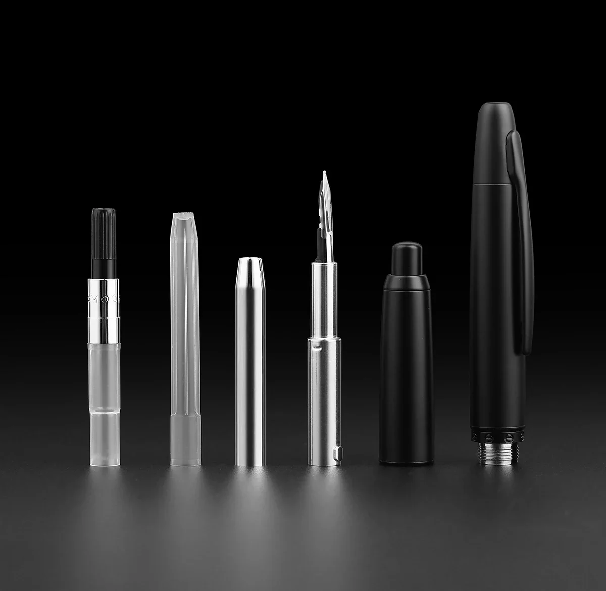 MAJOHN Moonman A1 프레스 만년필, 개폐식 초미세 펜촉 금속 클립 포함, 클립 없음 및 글쓰기 변환기