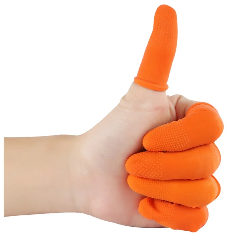 일회용 라텍스 손가락 침대, 천연 정전기 방지 손가락 끝 보호대 장갑, 콘돔 작업 네일 아트용 내구성 도구, 30pc
