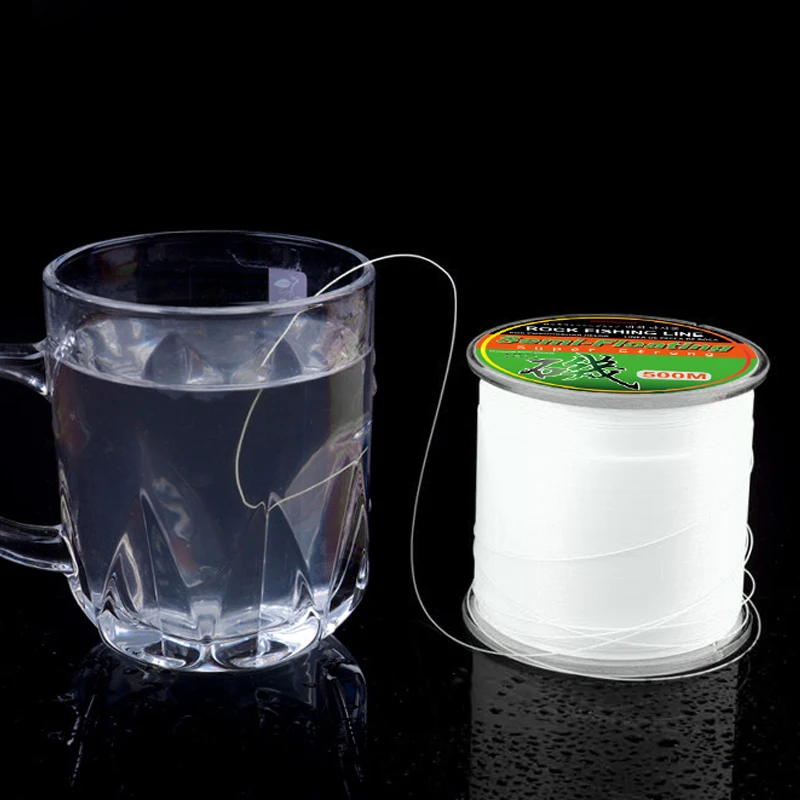 반 떠다니는 흰색 낚싯줄, 모노필라멘트 나일론 바위 바다 미끼 막대 하이 퀄리티, 내마모성 낚시 액세서리, 500m