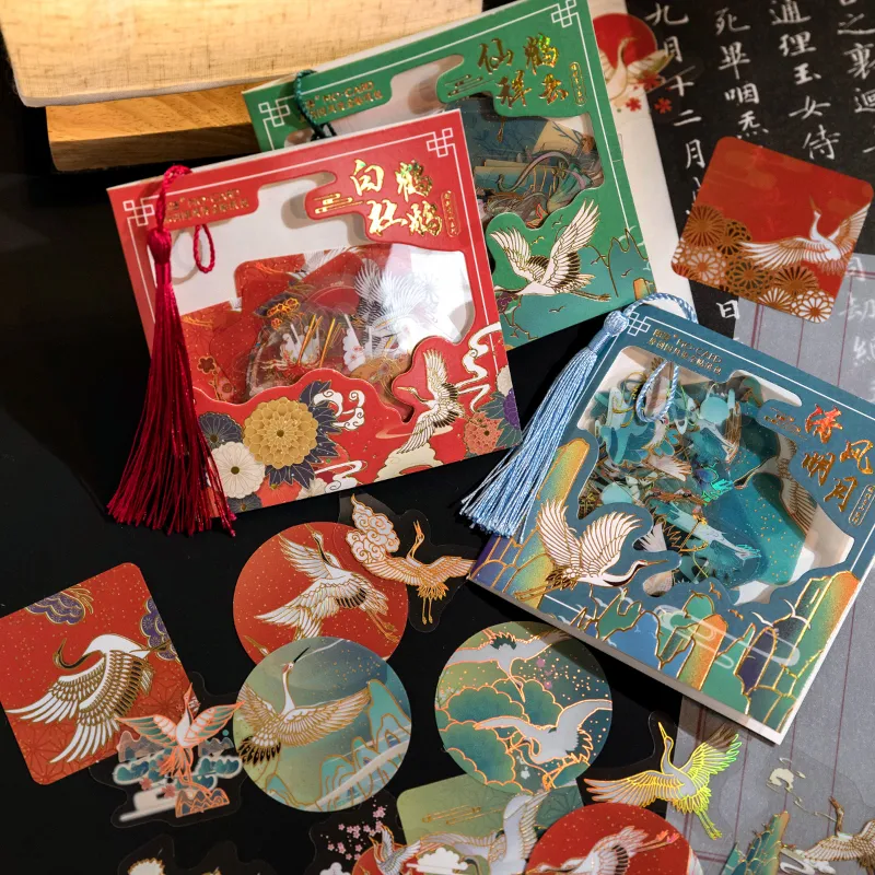 중국 스타일 애완 동물 스티커 미적 브론징 플라이 버드 편지지 스티커 장식 스크랩북 일기 앨범 라벨, 30 장 title=중국 스타일 애완 동물 스티커 미적 브론징 플라이 버드 편지지 스티커 장식 스크랩북 일기 앨범 라벨, 30 장