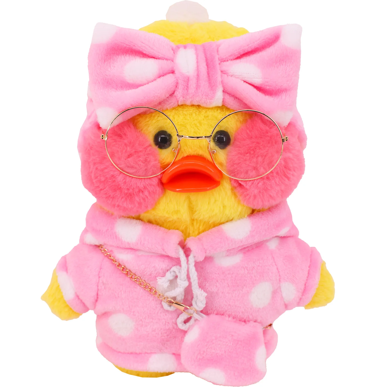 Lalafanfan 노란 오리 귀여운 봉제 장난감 액세서리, 동물 인형용 부드러운 장난감, 어린이 생일 선물, 30 cm, 3 개