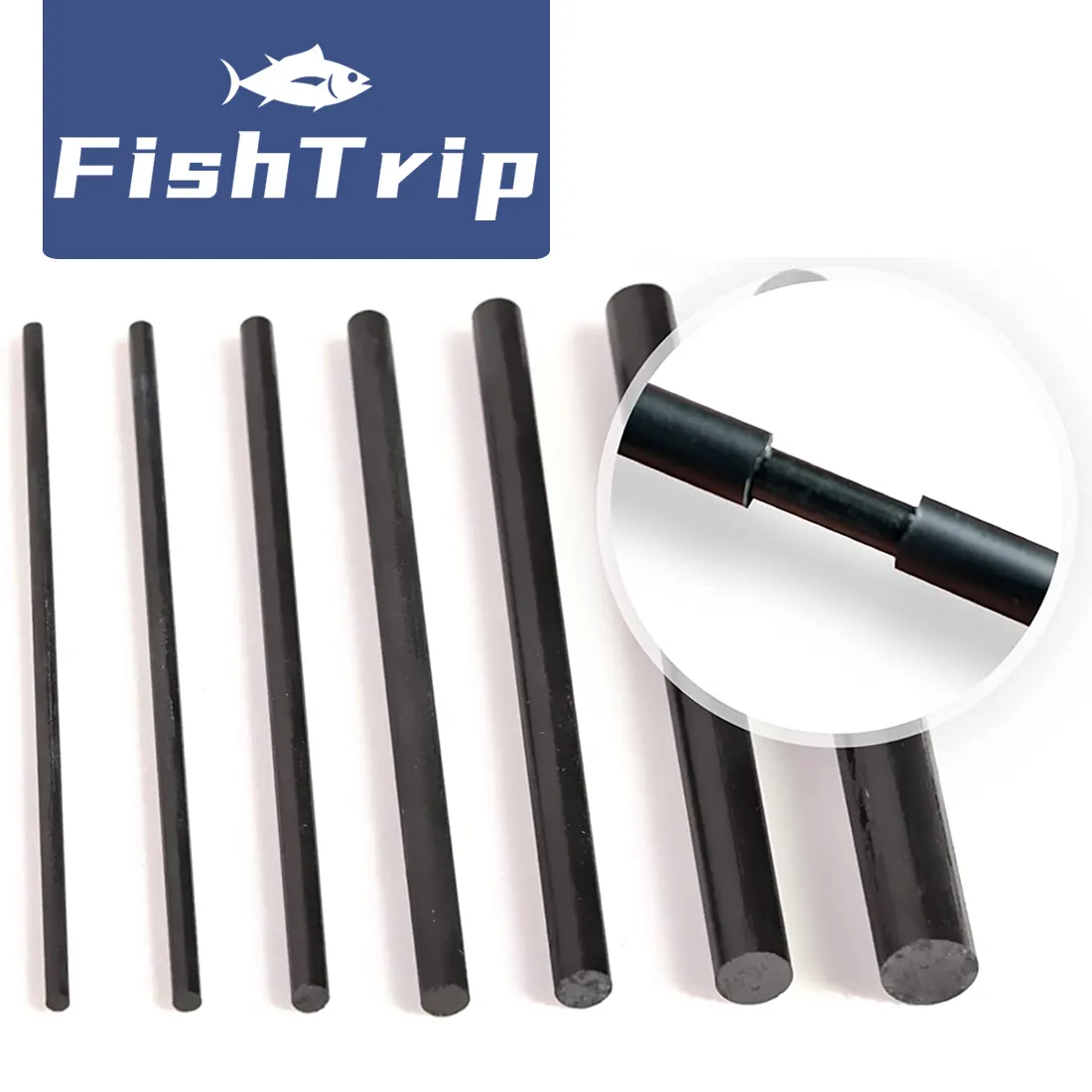 FishTrip 낚싯대 수리 키트, 고장난 낚싯대 수리용 탄소 섬유 스틱, 고강도 1mm ~ 10mm x 10cm title=FishTrip 낚싯대 수리 키트, 고장난 낚싯대 수리용 탄소 섬유 스틱, 고강도 1mm ~ 10mm x 10cm 