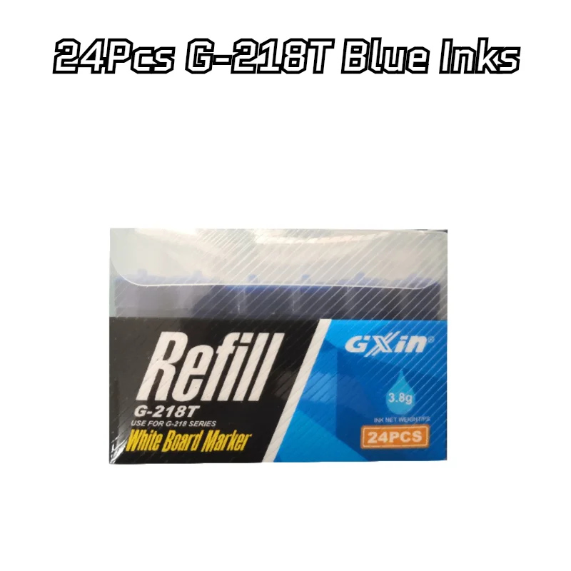 24 개 G-218T 화이트 보드 마커 펜 리필 잉크. 물-베이스, 쉬운 지우기. 대용량. 적합 교육, 사무실, 무독성