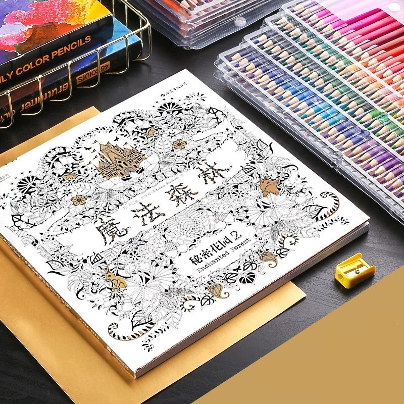 Brutfuner-전문 나무 색연필 세트, 48/72/120/160/180 색상, 오일 HB 드로잉 스케치, 학교 드로잉 스케치, 미술 용품