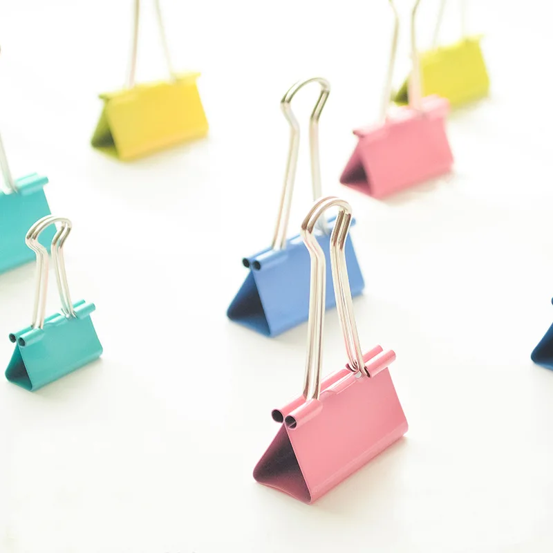 금속 종이 클립, 15mm 컬러 종이 클립, 책 문구, 학교 사무실 용품, 고품질, 30 개