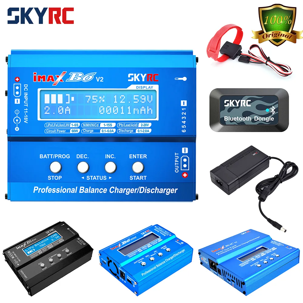 SKYRC Lipo 충전기 IMAX B6 EVO B6 V2 B6 미니 B6AC V2 밸런스 배터리 충전기 방전기, 어댑터 온도 센서 포함, 6A 1-6S title=SKYRC Lipo 충전기 IMAX B6 EVO B6 V2 B6 미니 B6AC V2 밸런스 배터리 충전기 방전기, 어댑터 온도 센서 포함, 6A 1-6S 