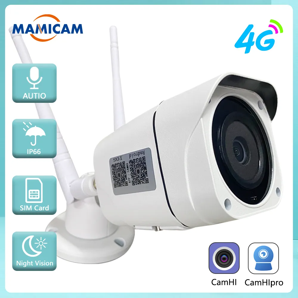 4G SIM 카드 IP 카메라, 5MP HD 야외 무선 와이파이 보안 총알 카메라, 1080P 비디오 감시 CCTV, 금속 P2P IP66 Camhipro title=4G SIM 카드 IP 카메라, 5MP HD 야외 무선 와이파이 보안 총알 카메라, 1080P 비디오 감시 CCTV, 금속 P2P IP66 Camhipro 