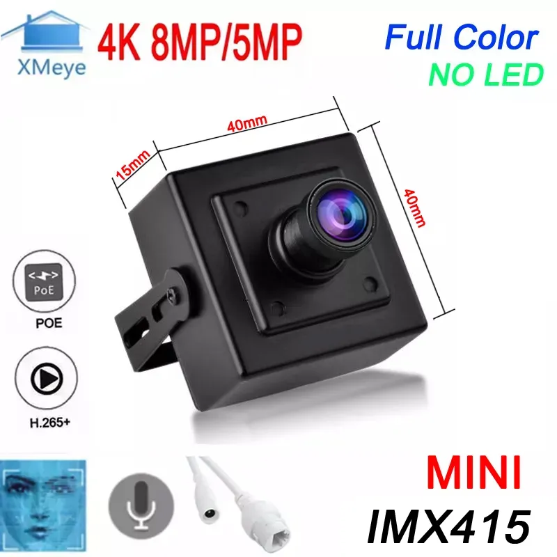 풀 컬러 나이트 비전 XMeye 도어 금속 얼굴 감지 ONVIF 오디오 미니 POE IP 감시 카메라, 4K, 8MP, 5MP, IMX415, H.265 + title=풀 컬러 나이트 비전 XMeye 도어 금속 얼굴 감지 ONVIF 오디오 미니 POE IP 감시 카메라, 4K, 8MP, 5MP, IMX415, H.265 + 