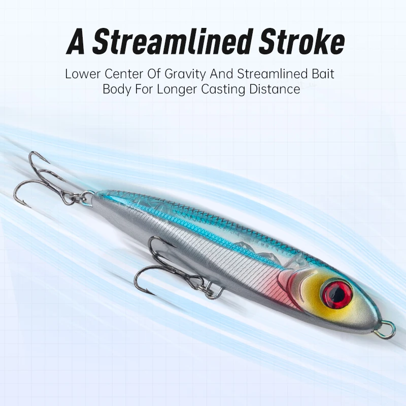 LEYDUN Ministre 잭 스틱베이트 싱킹 펜슬 낚시 미끼, 좋은 수영 하드 미끼, 농어 워블러, 105mm, 23g, 120mm, 35g