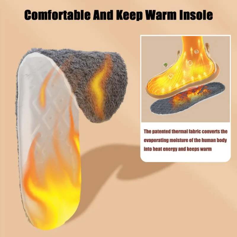 자체 가열 발 충격 흡수 두꺼운 깔창 신발 패드, 따뜻한 겨울 남성 여성 스포츠 신발 패드 액세서리