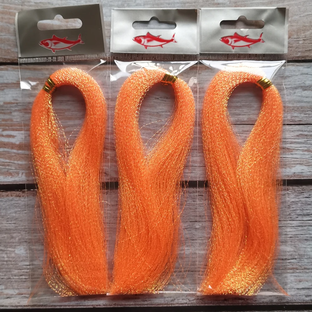 3 또는 10 번들/로트 300 가닥 플라이 낚시 루어 반짝이 트위스트 스트랜드 스트링 라인 묶는 플래시 크리스탈 빛나는 diy 재료