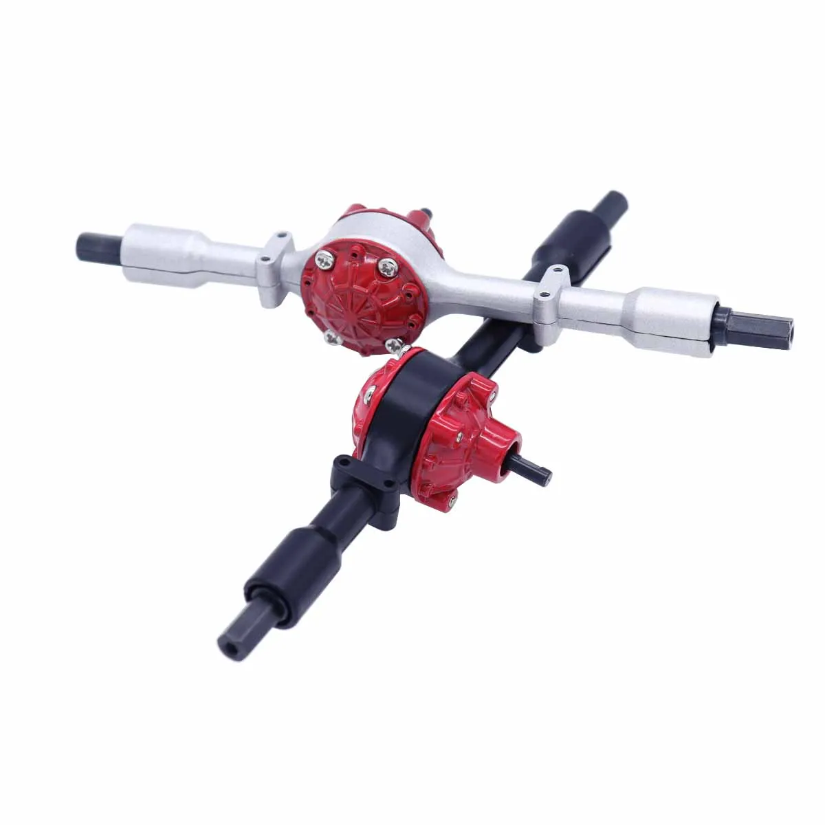 WPL 금속 전방 및 후방 차축 세트, WPL C14 C24 C34 C44 B14 B24 1/16 RC 자동차 업그레이드 부품 액세서리