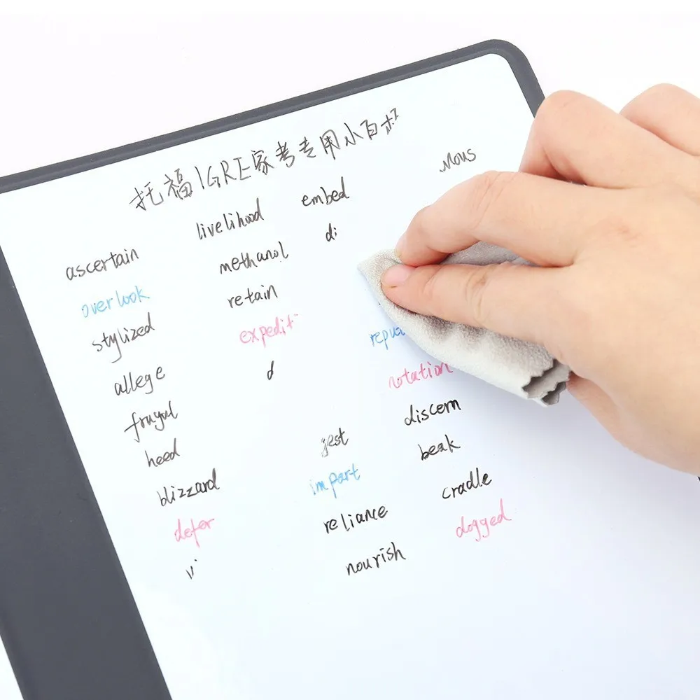 3 색 0.5mm 드라이 지우기 마커 지울 수 있는 화이트 보드 마커 펜, 사무실 학교 화이트 보드 아트 마커 문구 초미세 팁