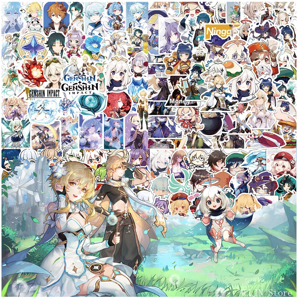 귀여운 게임 원신 충격 스티커 50/100 개, 만화 데칼 DIY 노트북 전화 케이스 자동차 방수 멋진 애니메이션 키즈 스티커 완구 title=귀여운 게임 원신 충격 스티커 50/100 개, 만화 데칼 DIY 노트북 전화 케이스 자동차 방수 멋진 애니메이션 키즈 스티커 완구