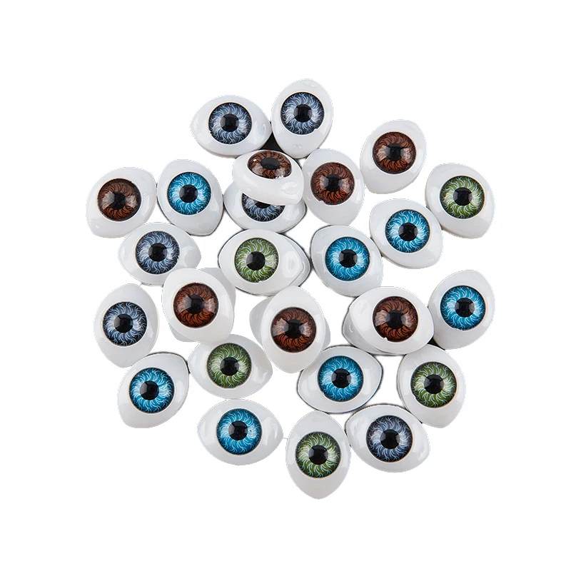 동물 장난감 인형 제작용 플라스틱 안전 눈, DIY 재료 공예 인형 액세서리, 7mm, 8mm, 10mm, 12mm, 무작위 색상, 10 개
