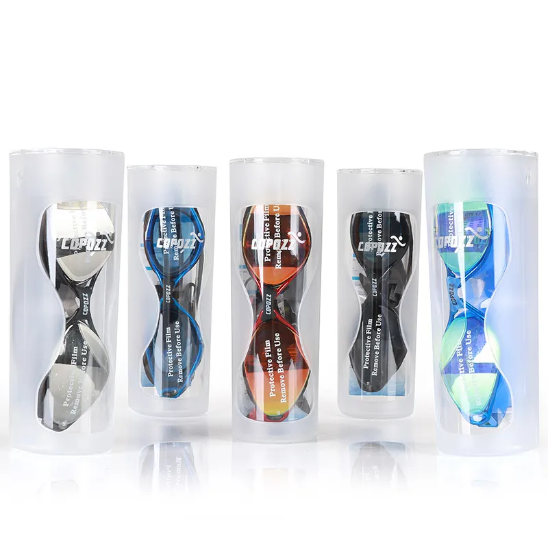 Copozz-전문가용 고글, 김서림 방지, UV 보호, 조절 가능한 수영 고글, 남성 및 여성용, 방수 실리콘 안경, 안경