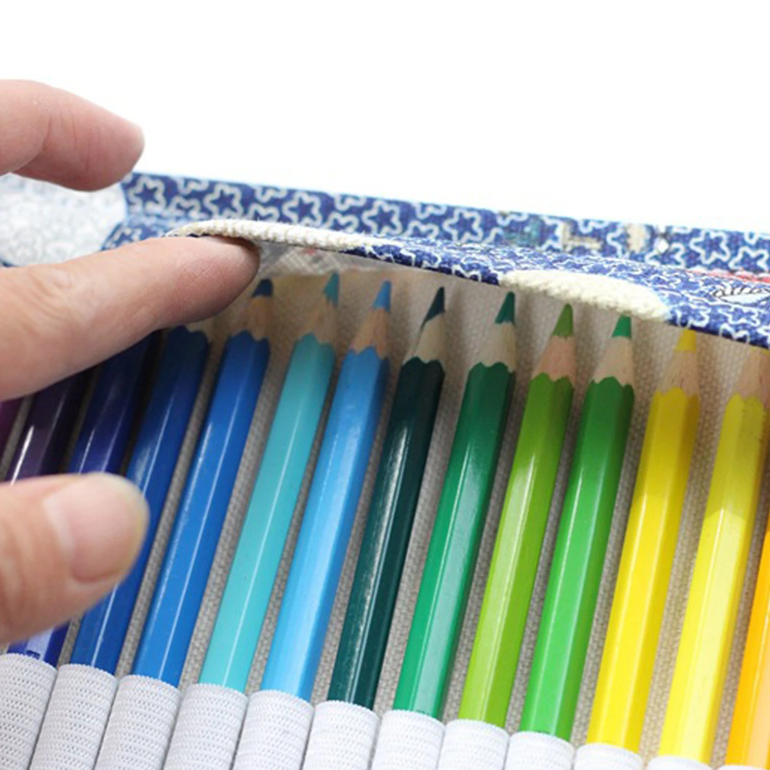 귀여운 연필 케이스, 12/24/36/48 구멍, 아트 롤 펜 가방, 귀여운 연필 랩 파우치, 학생 보관 문구, 학용품