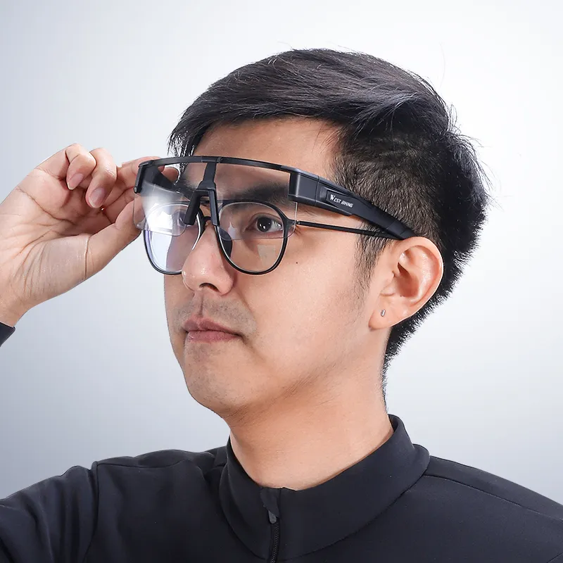 WEST BIKING 남성용 편광 선글라스, 근시 광변색 사이클링 안경, 운전 낚시 안경, 자전거 고글