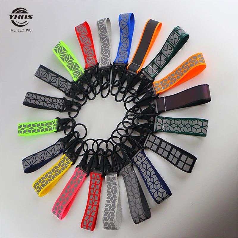 높은 가시성 반사판 펜던트 교통 안전 마커, 야간 사이클링 가방 액세서리, 자동차 키링, 10cm