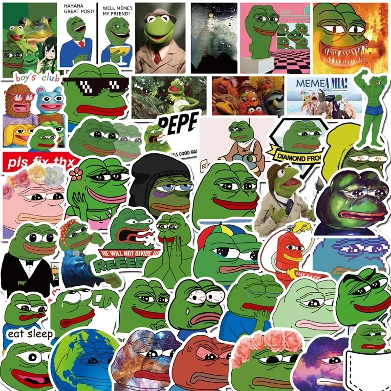스케이트 보드 헬멧용 재미있는 개구리 PEPE 그래피티 밈 스티커, 선물 상자, 자전거 컴퓨터 노트북 자동차, 어린이 장난감, 10 30 50 개 title=스케이트 보드 헬멧용 재미있는 개구리 PEPE 그래피티 밈 스티커, 선물 상자, 자전거 컴퓨터 노트북 자동차, 어린이 장난감, 10 30 50 개 