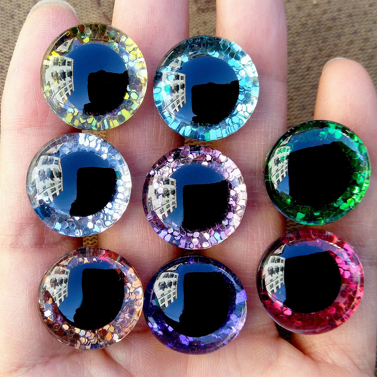 아미구루미 크로셰 장난감용 하이 퀄리티 안전 눈, 반짝이 혼합 크기, 대형 녹색 파란색 버튼 인형 눈, 18mm, 20mm, 25mm, 30mm, 35mm, 20 개 title=아미구루미 크로셰 장난감용 하이 퀄리티 안전 눈, 반짝이 혼합 크기, 대형 녹색 파란색 버튼 인형 눈, 18mm, 20mm, 25mm, 30mm, 35mm, 20 개 